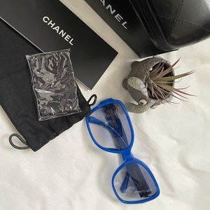 Vintage Chanel Electric Blue Sunglasses
